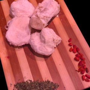 Huesos blancos salados -